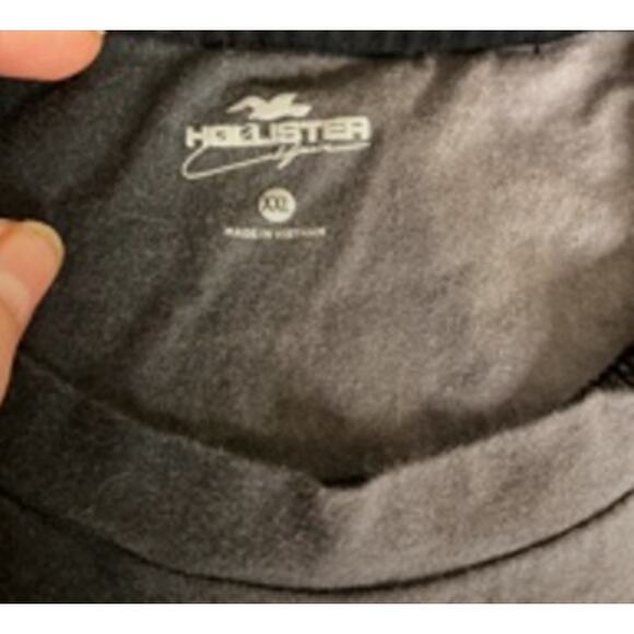 Hollister Gray Black Ombre Logo Graphic Tee XXL - Picture 4 of 8